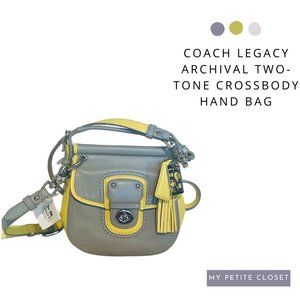 Coach Willis Legacy Archival Crossbody Handbag Yellow Grey Silver NEW WITH TAGS